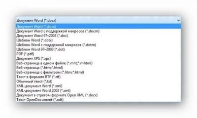 Какое основное расширение файлов созданных в редакторе word